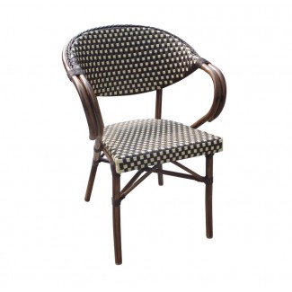Aluminum Rattan Restaurant Chair - Cayman Arm Chair